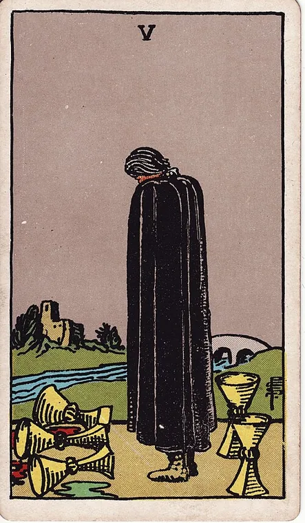 컵 5 (Five of Cups) 타로 카드