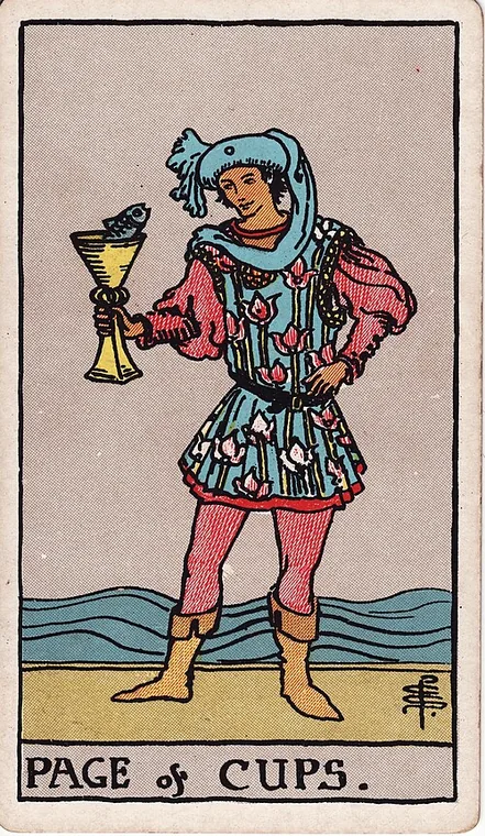 컵 시종 (Page of Cups) 타로 카드