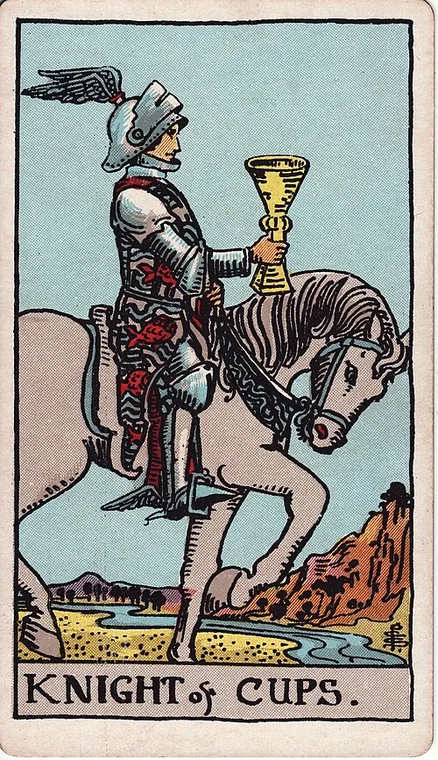 컵 기사 (Knight of Cups) 타로 카드