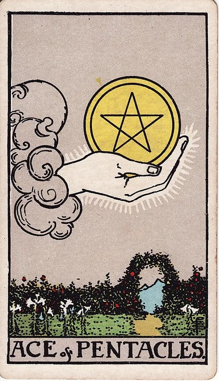 펜타클 에이스 (Ace of Pentacles) 타로 카드