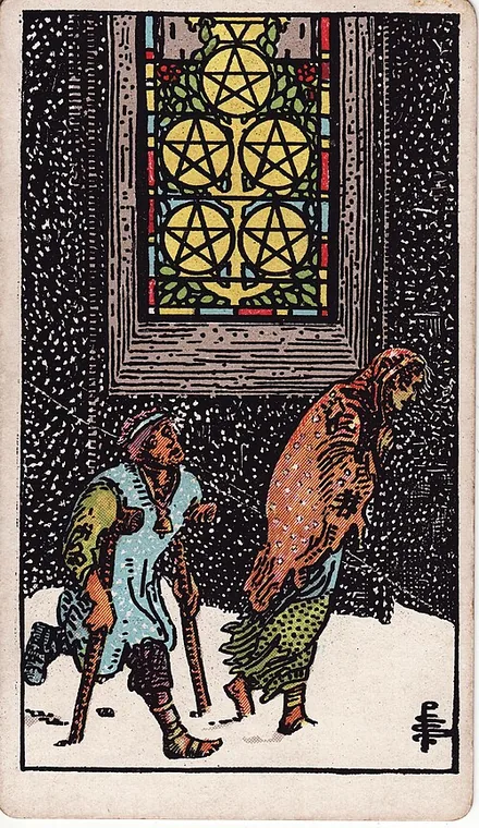 펜타클 5 (Five of Pentacles) 타로 카드
