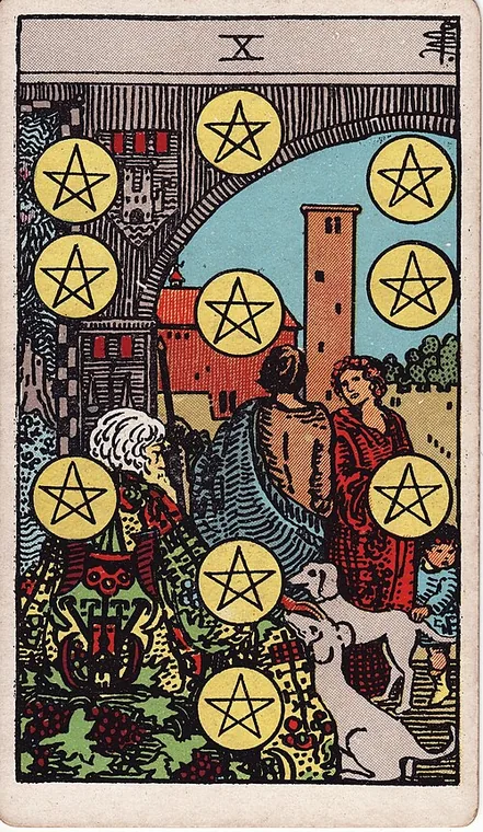 펜타클 10 (Ten of Pentacles) 타로 카드