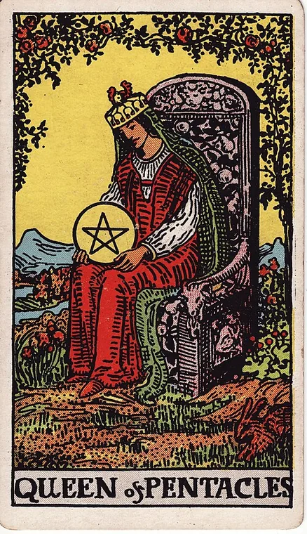 펜타클 여왕 (Queen of Pentacles) 타로 카드