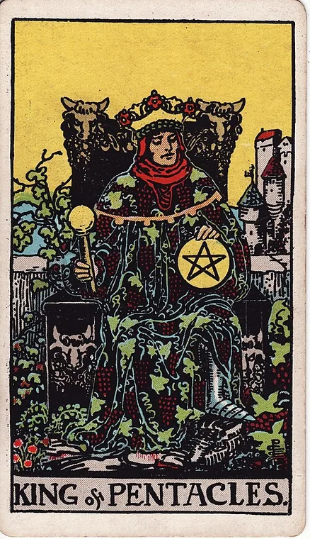 펜타클 왕 (King of Pentacles) 타로 카드