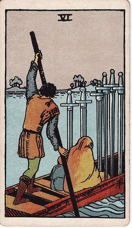 소드 6 (Six of Swords) 타로 카드