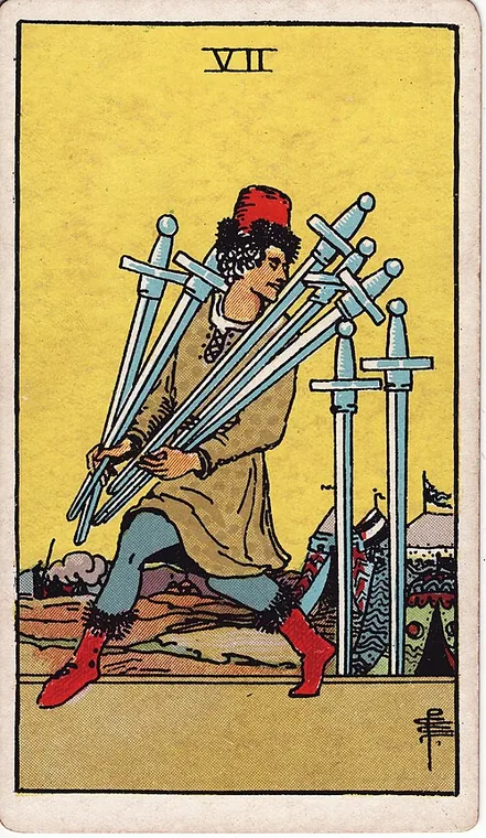 소드 7 (Seven of Swords) 타로 카드