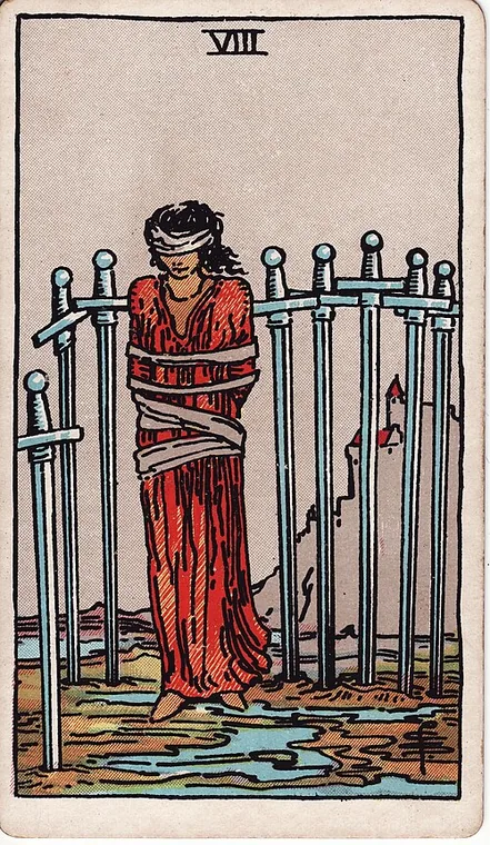 소드 8 (Eight of Swords) 타로 카드