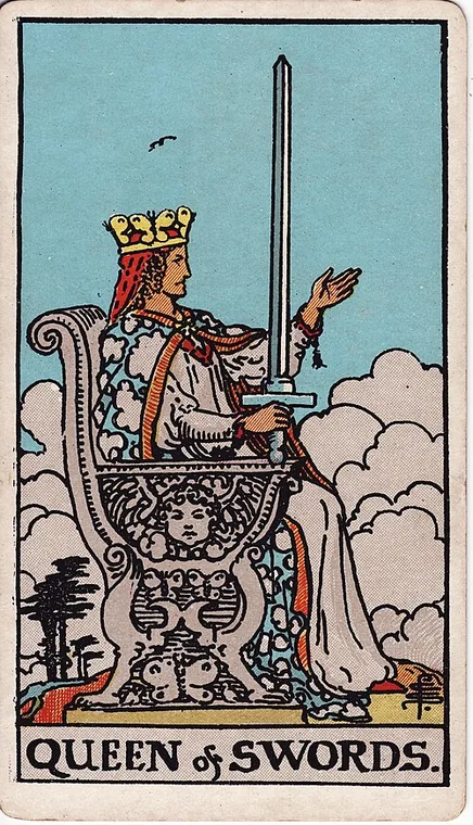소드 여왕 (Queen of Swords) 타로 카드