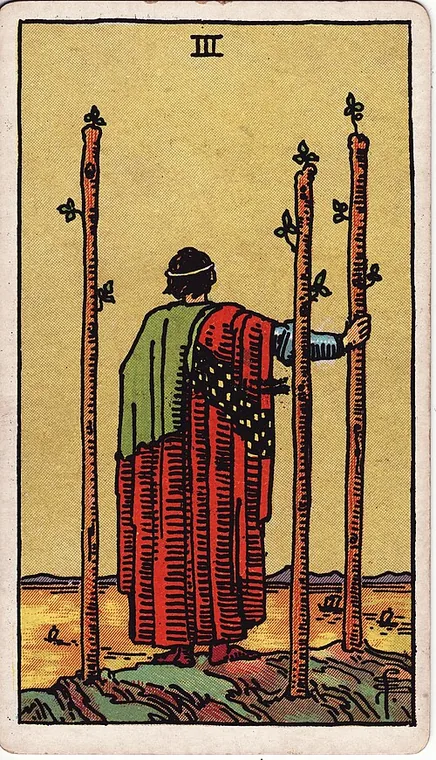 완드 3 (Three of Wands) 타로 카드