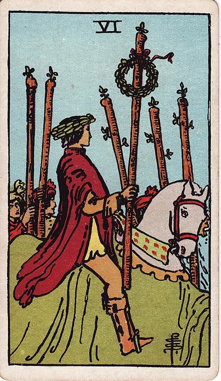 완드 6 (Six of Wands) 타로 카드