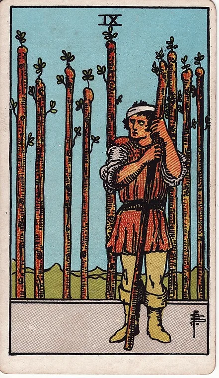 완드 9 (Nine of Wands) 타로 카드