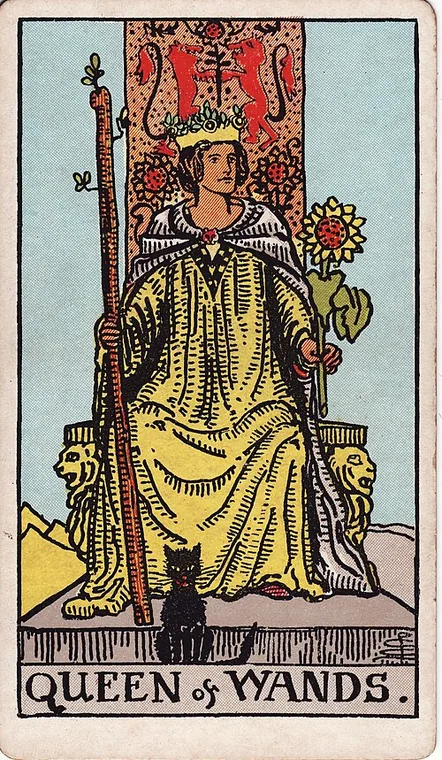완드 여왕 (Queen of Wands) 타로 카드
